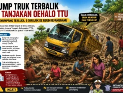 Dump Truk Terbalik di Tanjakan Oehalo TTU, Tujuh Penumpang Terluka, Lima Dirujuk ke RSUD Kefamenanu